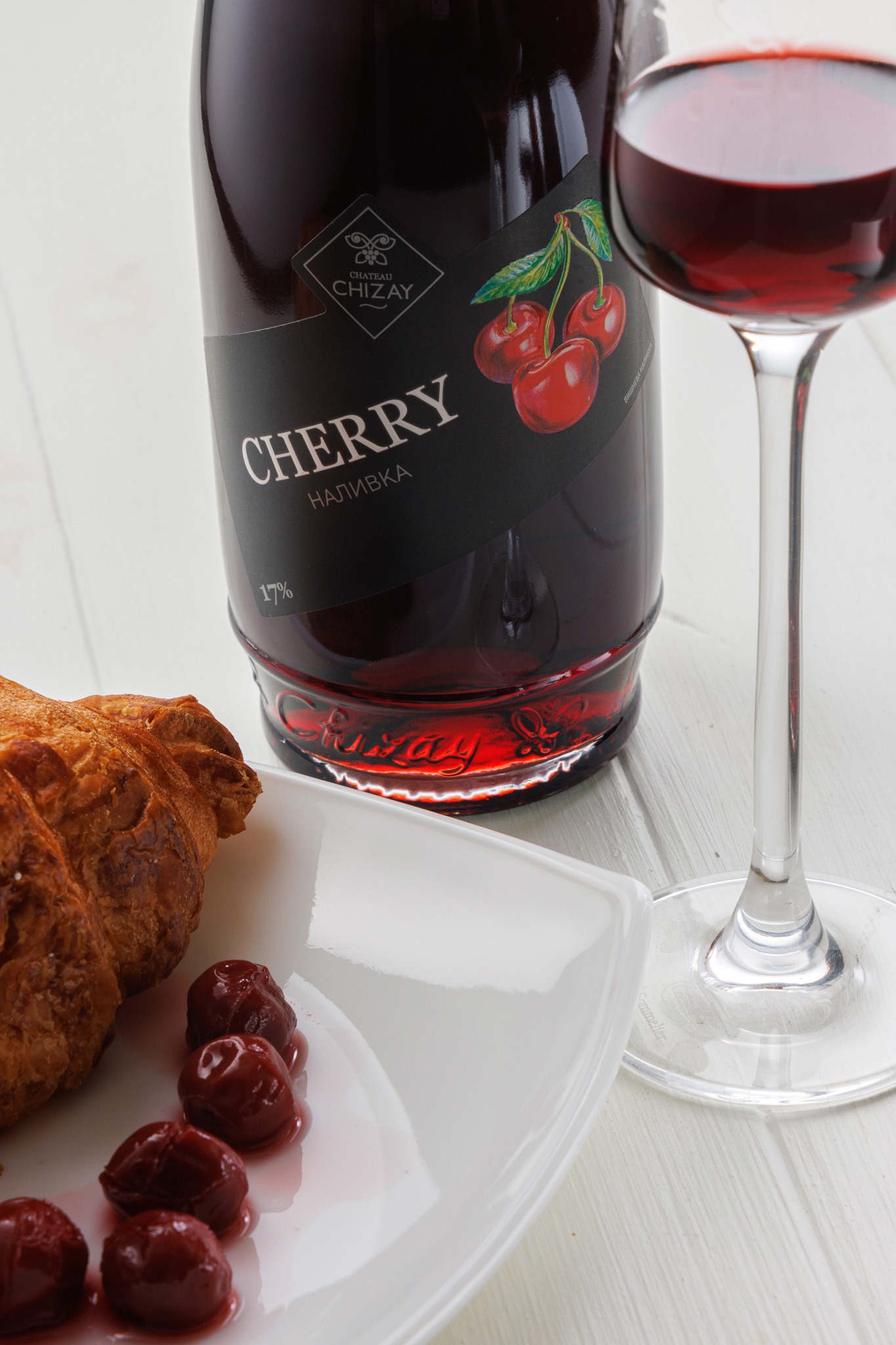 ちゃど ！！イケダワイナリー　8本セット！ Вишнева наливка Cherry. В основі виноградний дистилят